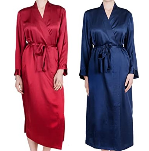 4. Oscar Rossa Sexy 100% Silk Short Robe Kimono