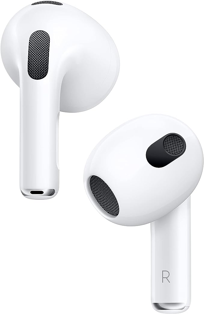 Apple AirPods (3rd Generation) Wireless Earbuds with Lightning Charging Case.