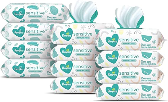 Baby Wipes, Pampers Sensitive Water-Based Baby Diaper Wipes